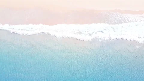 Top view Aerial view of drone Turquoise beach sea sand copy space. 4K Nature vid Vídeos de archivo 144746256