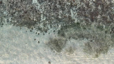 Top view - Aerial view drone over beach sea. Beautiful sea waves. Beach san.. Stock Footage 301130613