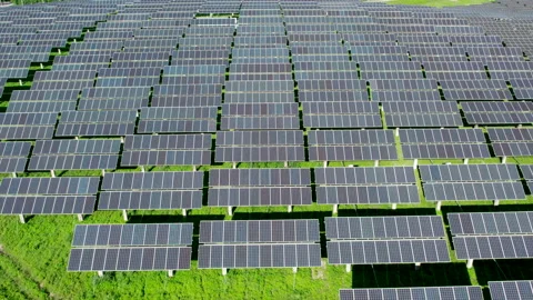 Top view Aerial view of Solar panel, photovoltaic, alternative electricity Stock Footage 227653418