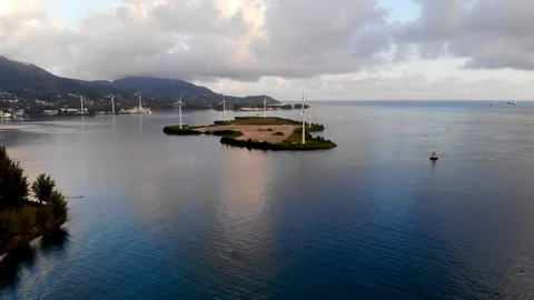 Top view from the air in Seychelles. Stock Footage 102051623
