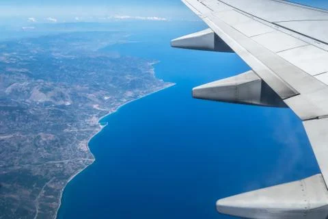 Top view of an airplane Stock Photos