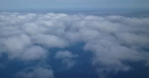 Top view via airplane of white clouds winter holidays concept Stock Footage 267959510