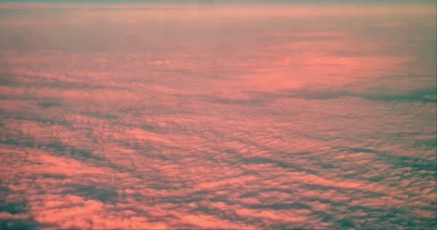 Top view by airplane of white clouds on sunset, holidays concept with panorama Stock Footage 270911847