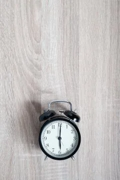 Top View Alarm Clock . Time Management Concept. Stock Photos