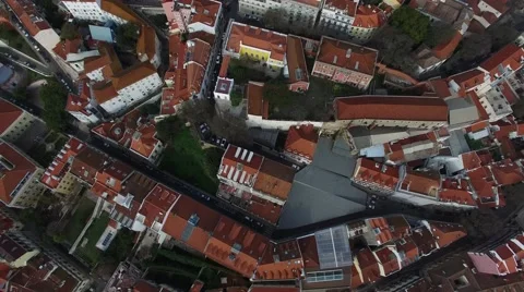 Top View of Alfama, Lisbon, Portugal Video stock 59069145