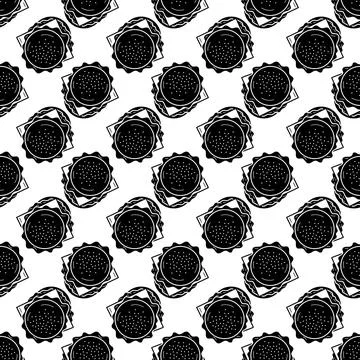 Top view american burger pattern seamless vector Illustrazione stock