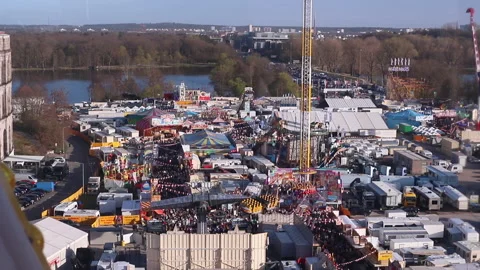 Top view of an amusement park Stock Footage 273261903