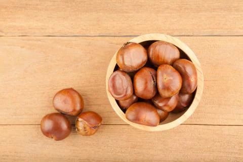 Top view angle of chestnut Stock Photos