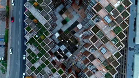 Top View Apartment Building Constructed ... | Stock Video | Pond5