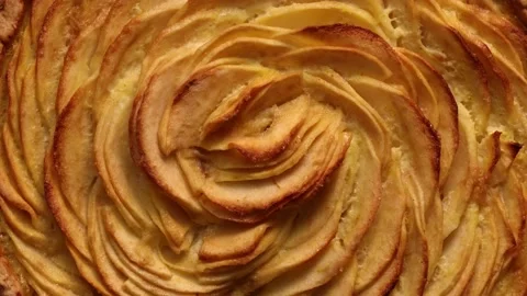 Top view apple pie Video stock 218178516