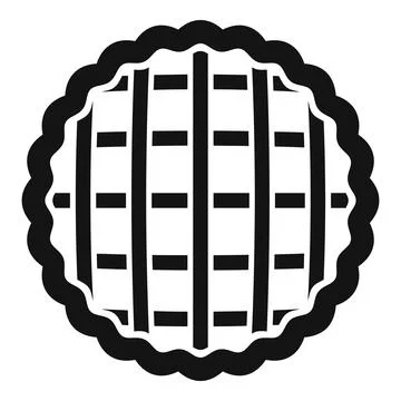 Top view apple pie icon simple . Cake dessert Stock Illustration