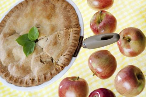 Top view of a apple pie Foto stock