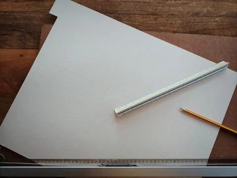 Top view of Architectural  drawing tools for background Stock Photos