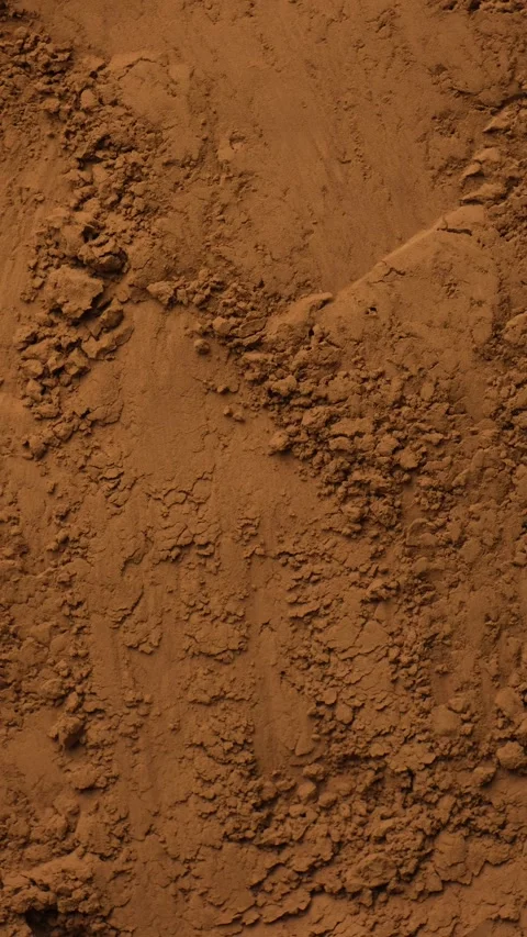 Top view of aromatic cocoa powder with artistic patterns Stock Footage 334872432