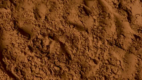 Top view of aromatic cocoa powder with artistic patterns. Stock Footage 340166713