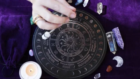 Top view of astrologer hands Stock Footage 170251173