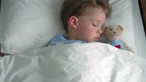 Top view authentic cute caucasian little preschool siblings baby boy and girl in Video stock 152878751