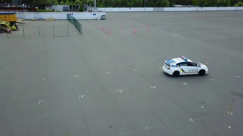 Top view of at the autodrome Stock Footage 112947898