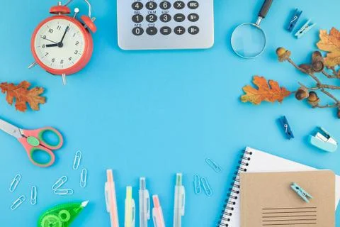 Top view back to school concept Stock Photos