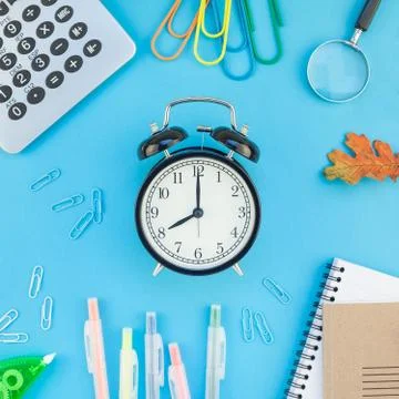 Top view back to school concept Stock Photos