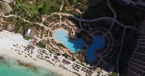 Top View of Bahamas Resort Stock Footage 73525409