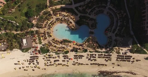 Top View of Bahamas Resort Stock Footage 73526136