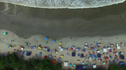 Top View of Barra do Sahy, Sao Sebastiao, Sao Paulo, Brazil Stock Footage 60256613