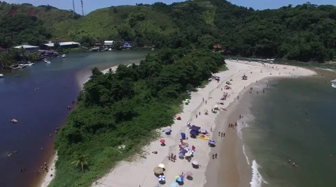 Top View of Barra do Una, Brazil Stock Footage 60580864