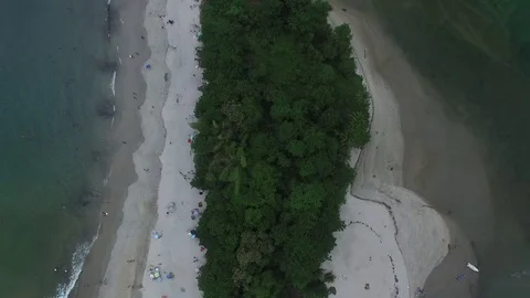 Top View of Barra do Una Beach, Sao Paulo, Brazil Stock Footage 73023362