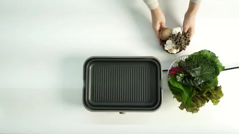 Top View of BBQ Ingredients Placed One by One on White Table 動画素材 335736473
