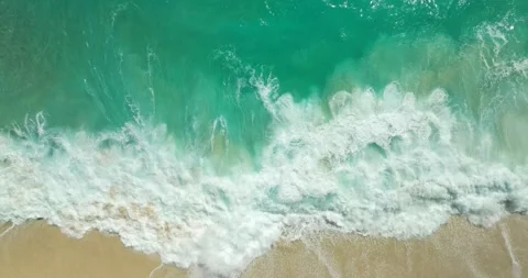 Top view beach aerial view form drone camera high quality Stock Footage 277240088