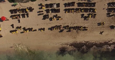Top View of a Beach in Bahamas Stock Footage 73524079