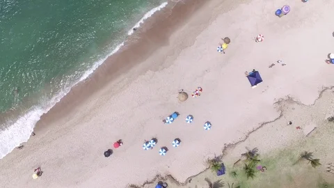 Top View of a Beach Stock Footage 71174395