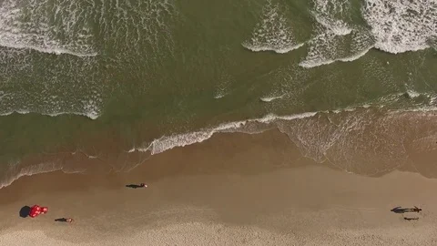 Top View of Beach Stock Footage 73123593