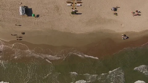 Top View of Beach Stock Footage 73124004