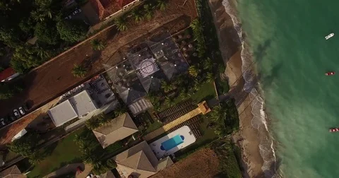 Top View of a Beach in Maceio, Alagoas Stock Footage 73706232