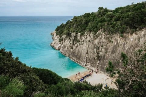 Top view of the beach Stock Photos