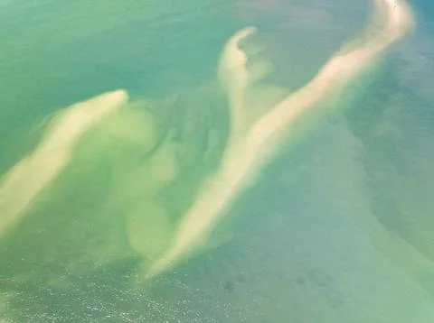 Top view Beach sand in summer season. Stock Photos