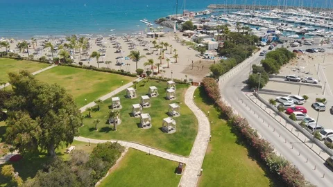 Top view of the beach in summer Stock Footage 93769042