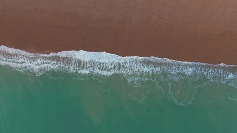 Top view of a beach in the sunset Stock Footage 303290349