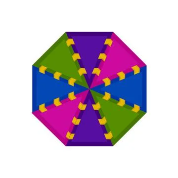 Top view of a beach umbrella Stock Illustration