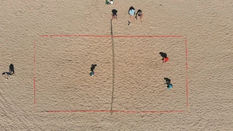 Top view of beach volleyball Video stock 107704601