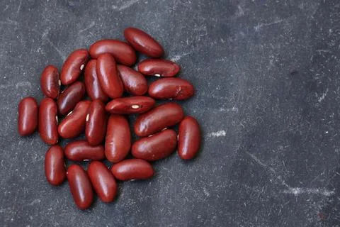 Top view of a bean on black background Fotos Stock