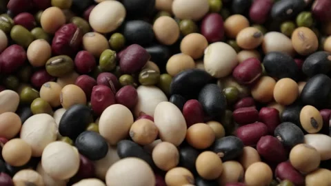 Top view of beans, mix beans Video stock 286781486
