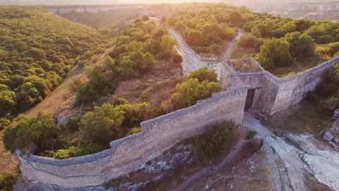 Top view of the beautiful ancient gate. the middle ages Stock Footage 125262455