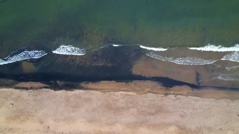 Top View Of Beautiful Beach, 4K Drone Footage Stock Footage 170517572