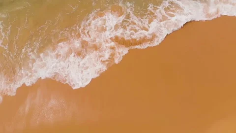 Top view of beautiful beach and Indian ocean, aerial view, Sri Lanka Stock Footage 114583248