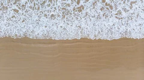 The top view of a beautiful beach. Stock Photos