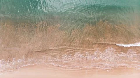 The top view of a beautiful beach. Stock Photos