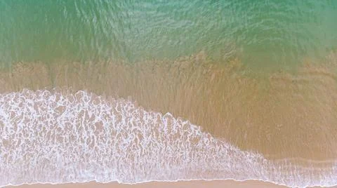 The top view of a beautiful beach. Stock Photos